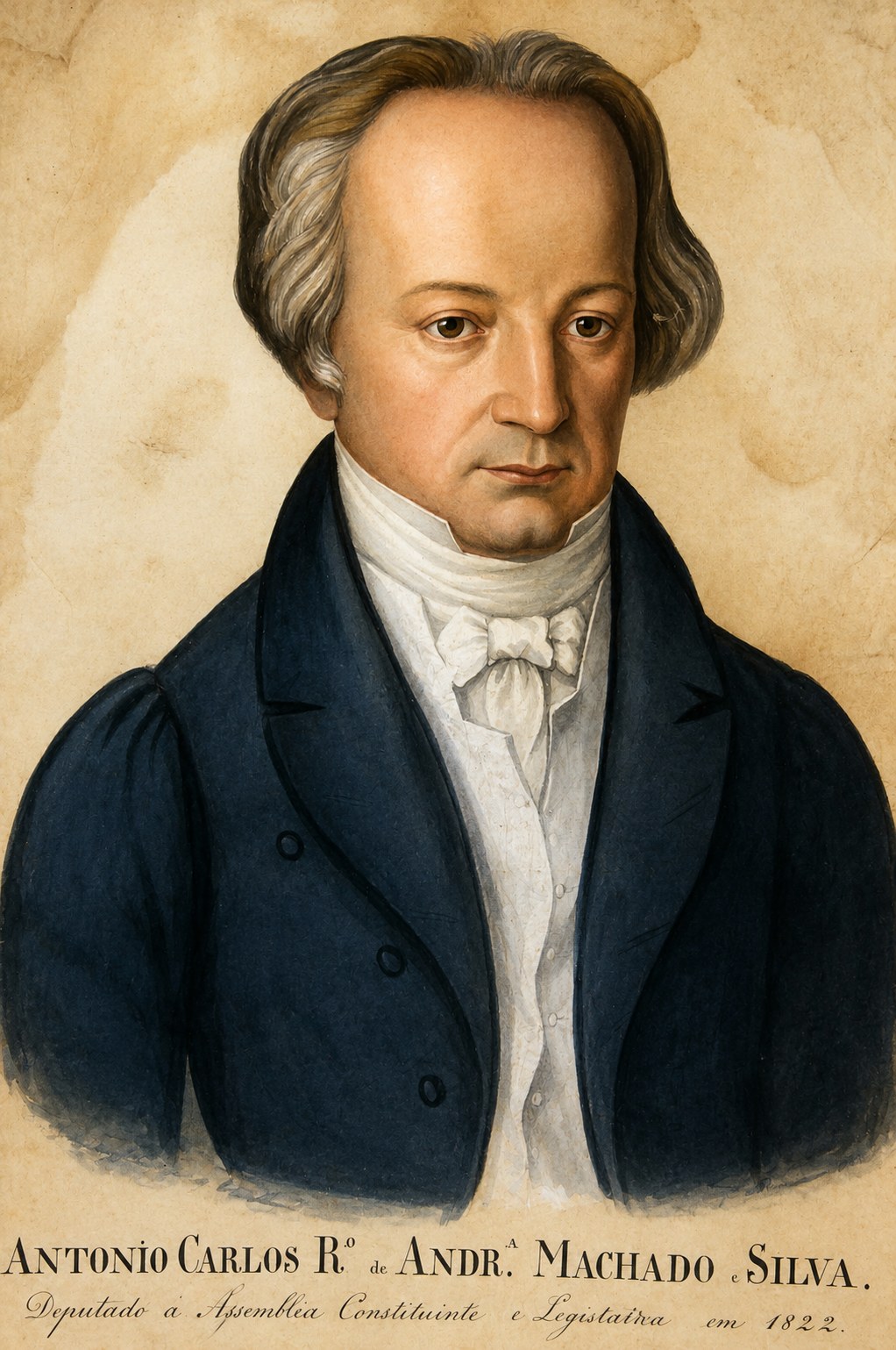 Antônio Carlos Ribeiro de Andrada, desenho colorizado