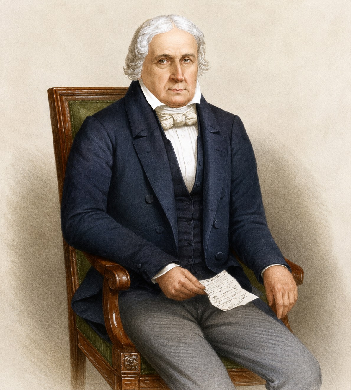 José Bonifácio, gravura colorizada