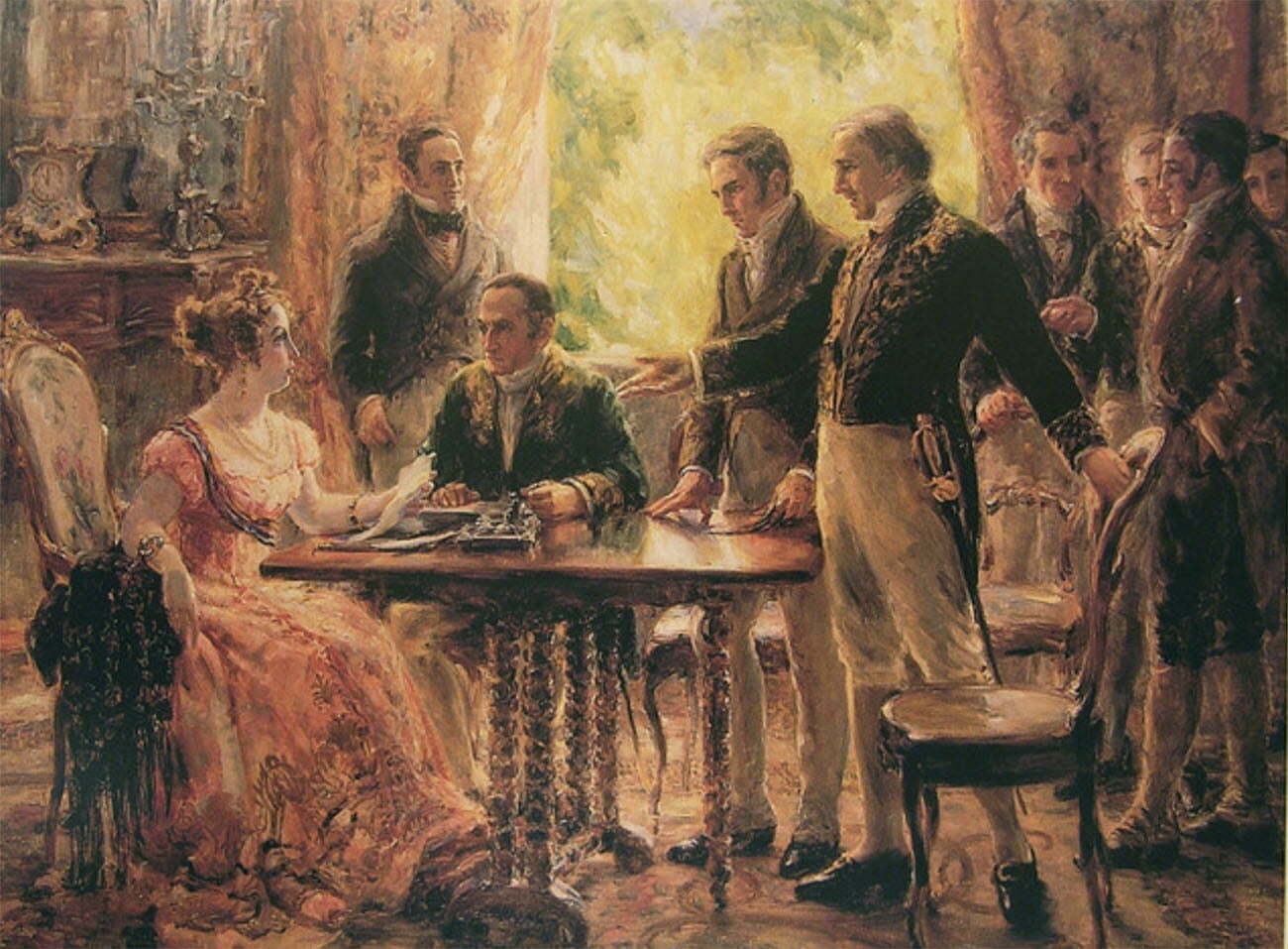 Sessão do Conselho de Estado, pintura histórica de Georgina de Albuquerque